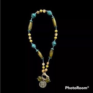 Chic Boho Beaded coin necklace